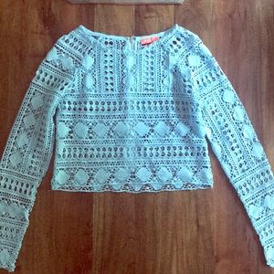 Long sleeve lace top